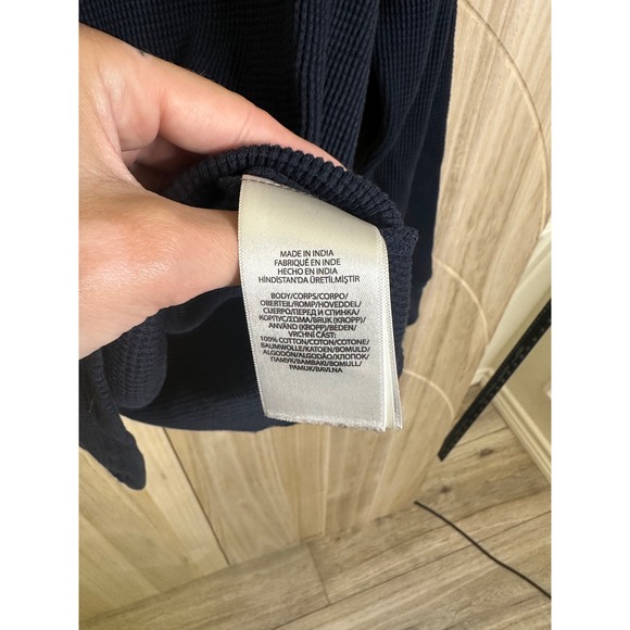 Polo Ralph Lauren Boys Long Sleeve Waffle Knit Crew Neck Shirt Blue 14 - 16 - Picture 7 of 9